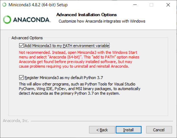 mac visual studio conda packages for windows